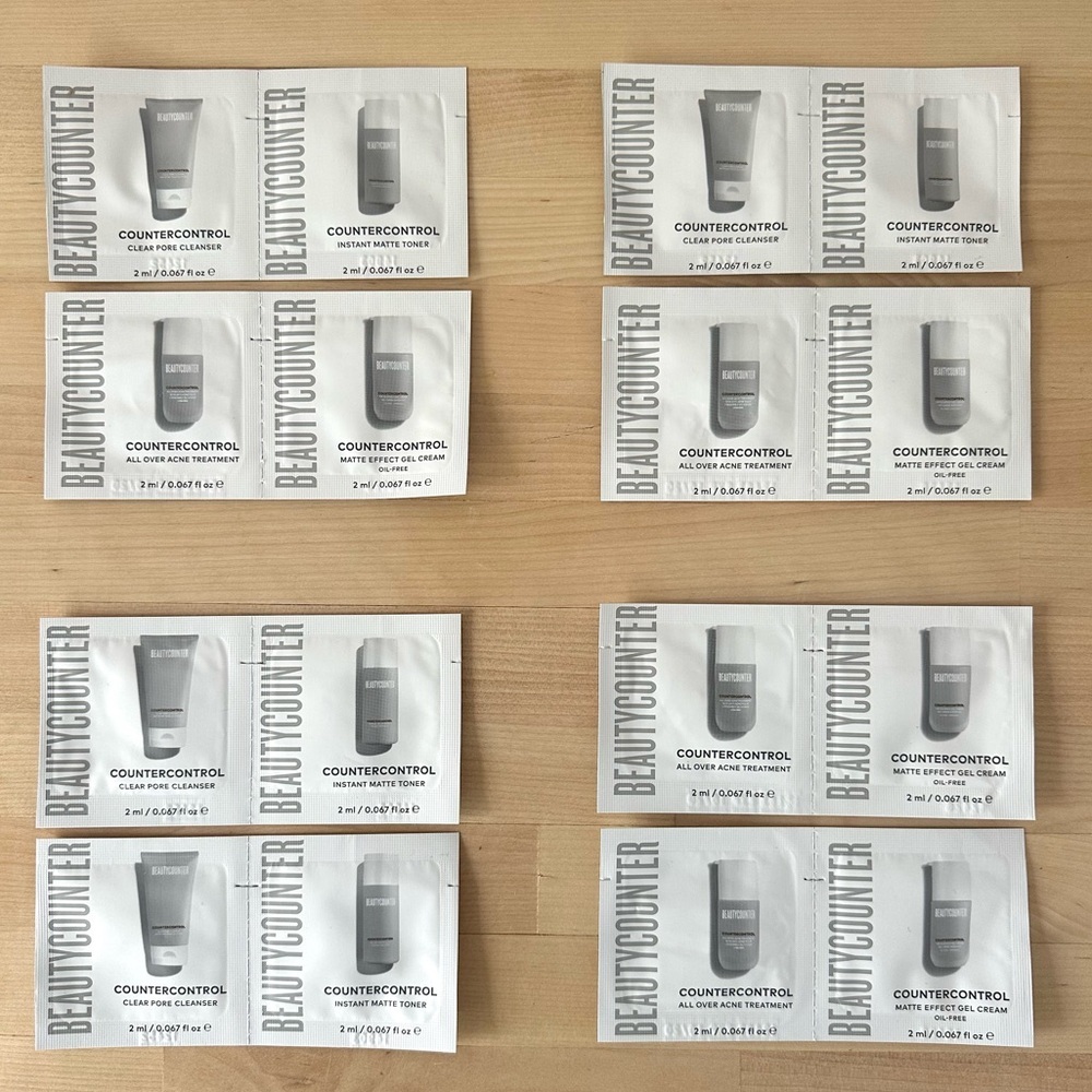 Beautycounter CounterControl Skincare Travel Packets Sets (4)